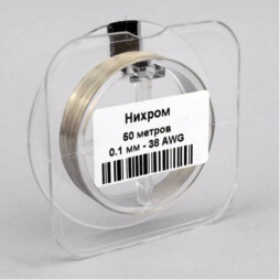 Купить Проволока для намотки Нихром Nichrome 0.1 мм 38